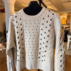 Rag & Bone Cable Knit Crew Neck Sweater